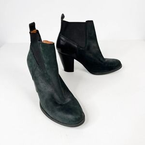 Lucky Brand black leather heeled bootie size 9 womens 39